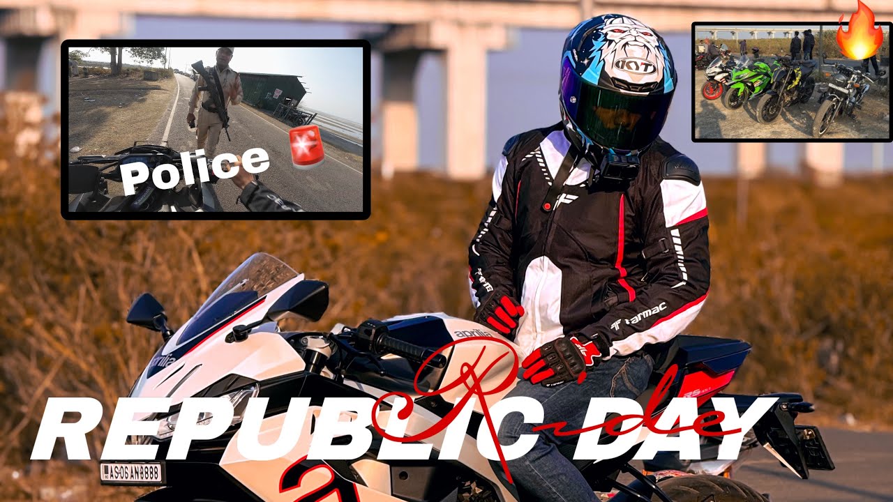 26 January Ride Gone Wrong?🇮🇳🚨 | Police Stopped Our Superbikes😱 #kawasakiz900 #kawasaki #aprilia  