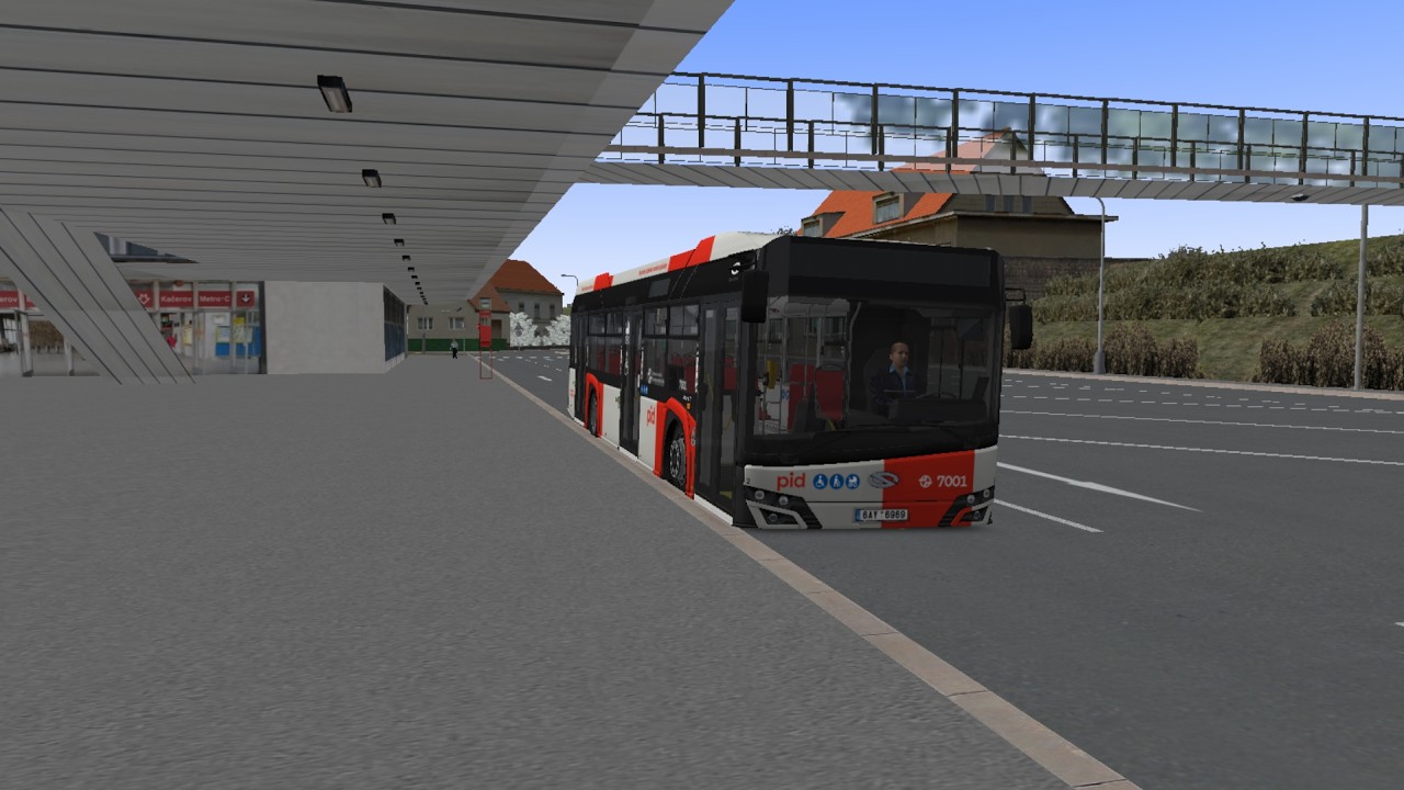Praha Jih /Solaris Urbino 12 7001/Linka→sídliště Libuš