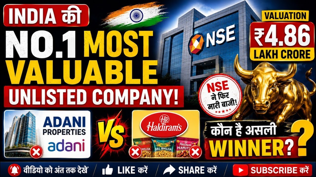 🚨 India की Most Valuable Unlisted Company कौन? NSE, Adani Properties या Haldiram? 🤯