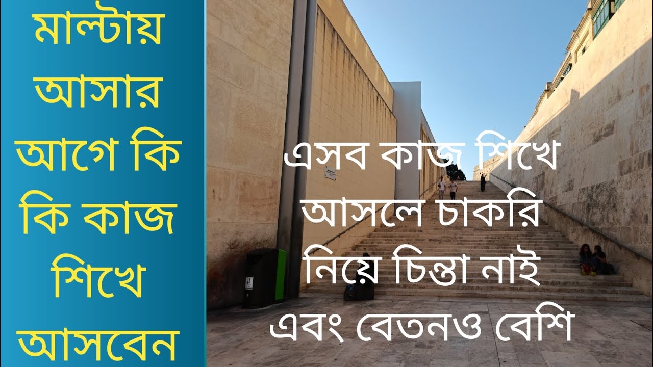 কি কি কাজ শিখে মাল্টায় আসলে ভালো হবে।  যেসব কাজে চাকরি নিশ্চিত এবং বেতন বেশি।