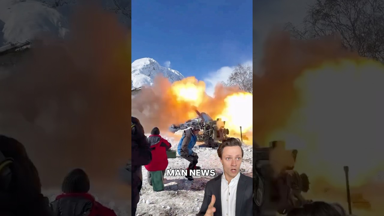 Avalanche Cannon Strikes Critical Hit | Man News (via terskol_chalets/ig) #avalanche #satisfying