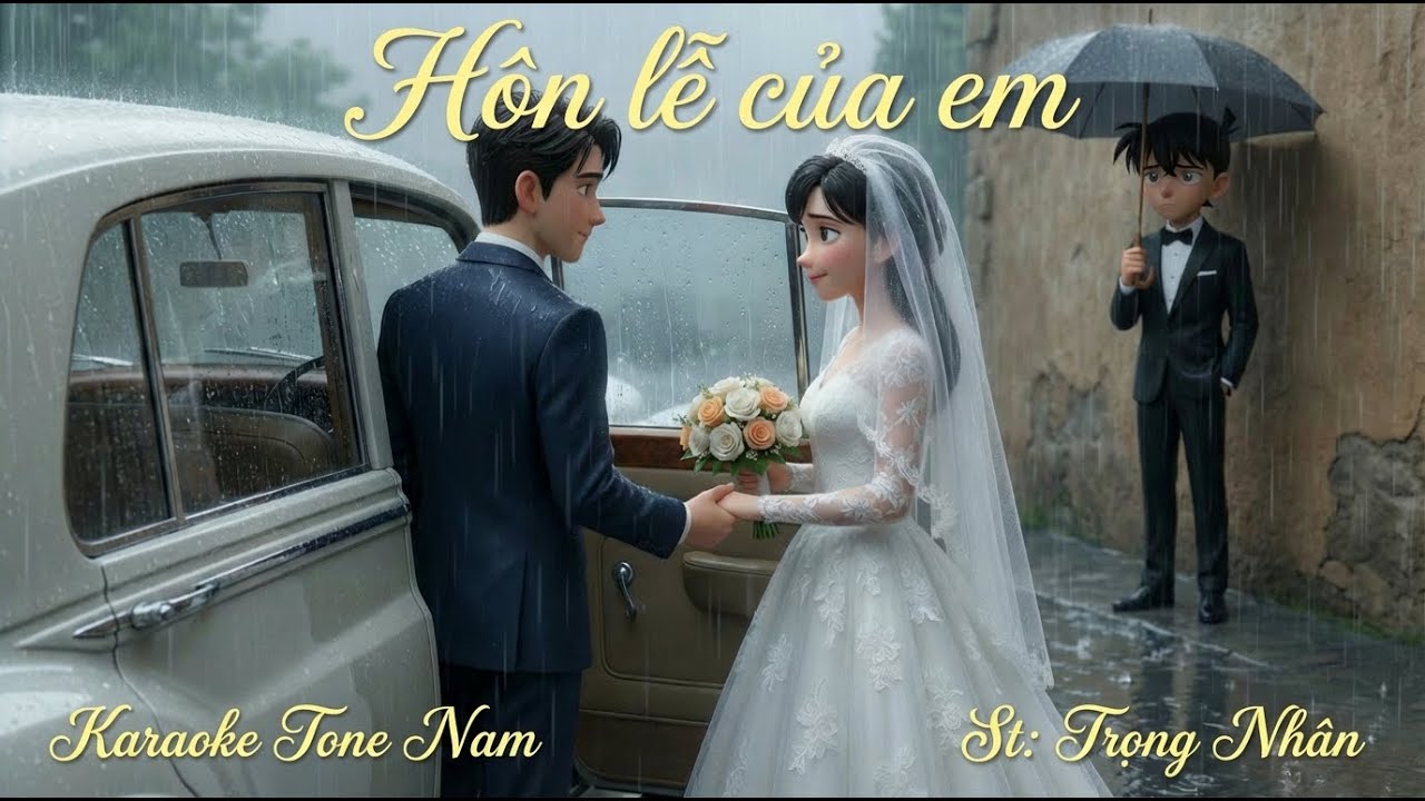 Hôn Lễ Của Em (Karaoke tone Nam) - Conan AI Singer Cover (Suno AI) | Nhạc Buồn Hay Nhất