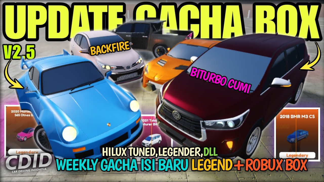 CDID UPDATE WEEKLY ISI LIMITED BARU GACHA DAILY BOX, INNOVA HILUX TUNED CUMI, DLL | CDID V2.5 Roblox