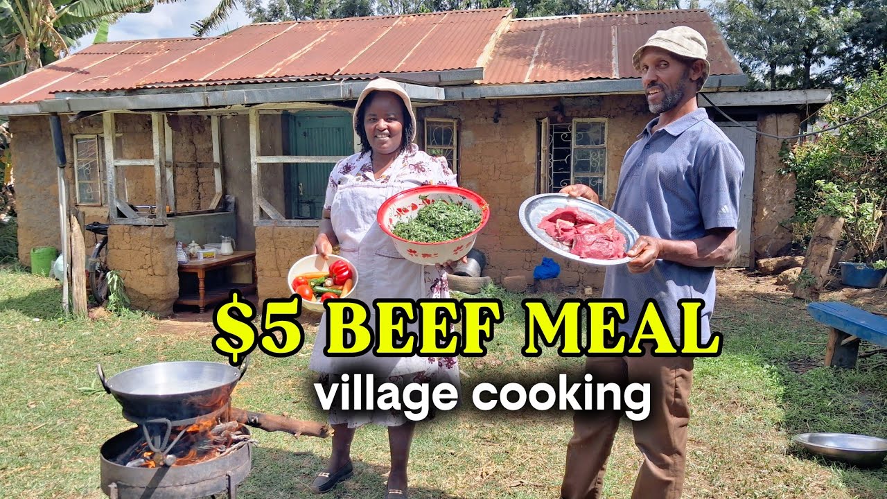 $5 Beef Stroganoff Cooked on Firewood | Traditional African Village Cooking