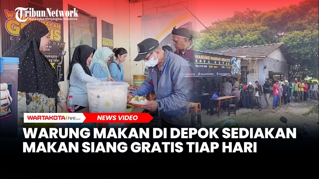 Warung Makan di Depok Sediakan Makan Siang Gratis Ratusan Porsi Tiap Hari