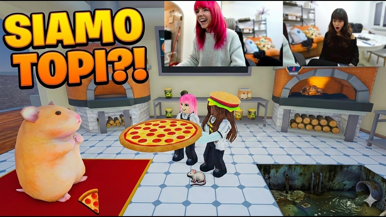 SIAMO DIVENTATE TOPI?! 🐭 Pizzeria pazza su Roblox! (Testiamo una Nuova Webcam Doppia!)