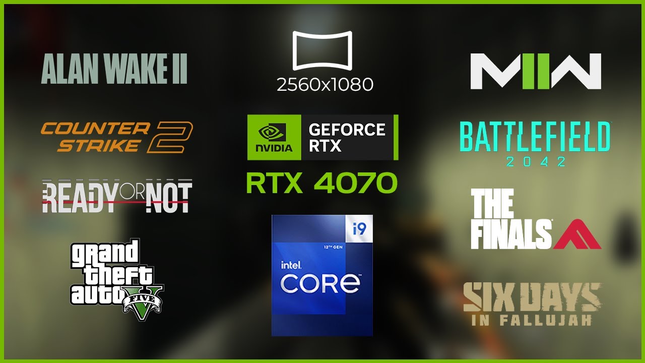 I9 12900KF RTX 4070 Test in 8 Games // 2560x1080p ULTRA WIDE // Benchmark 2024
