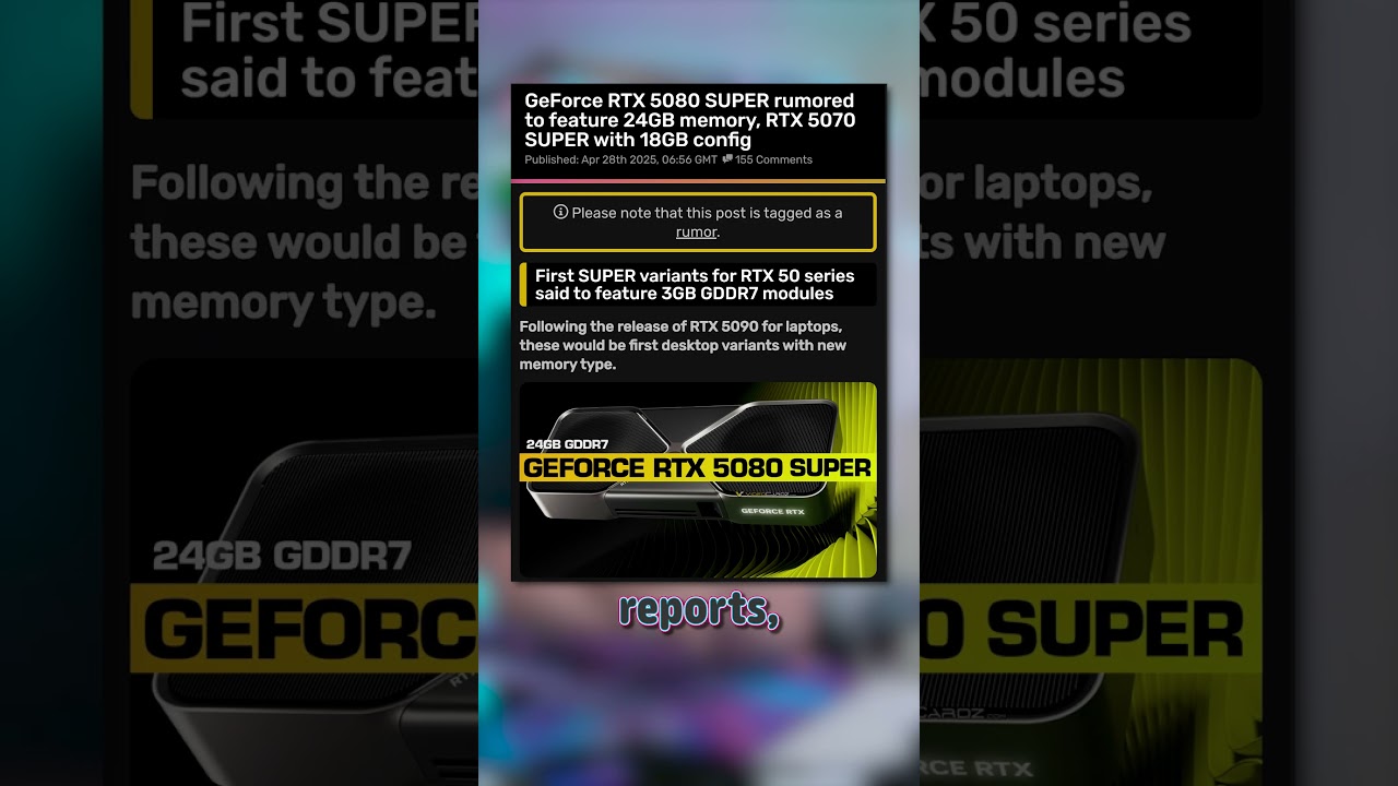 RTX 5080 & 5070 SUPER