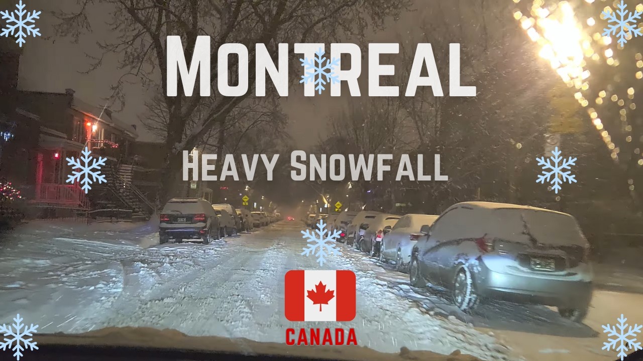 Heavy Snowfall Drive in Montreal ❄️🇨🇦 Canada [4K] Snow Driving Tour