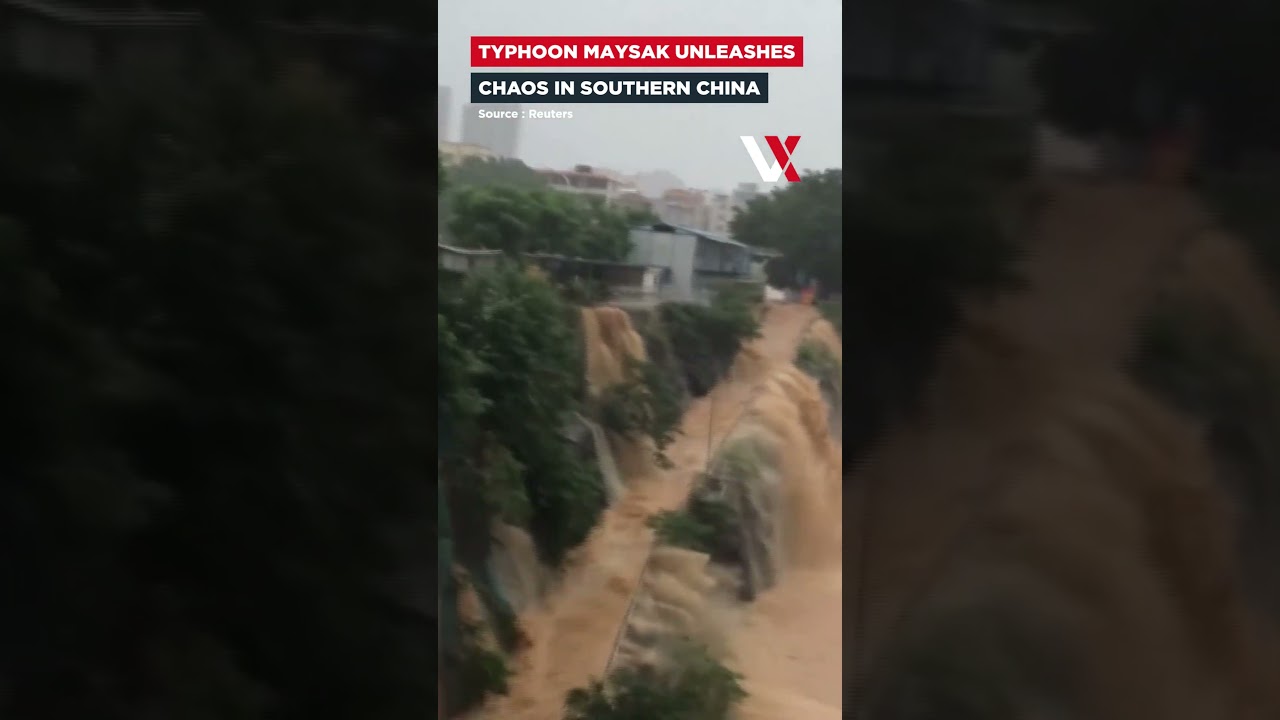 Typhoon Maysak Unleashes Flash Flooding At Construction Site In China | VERTEX