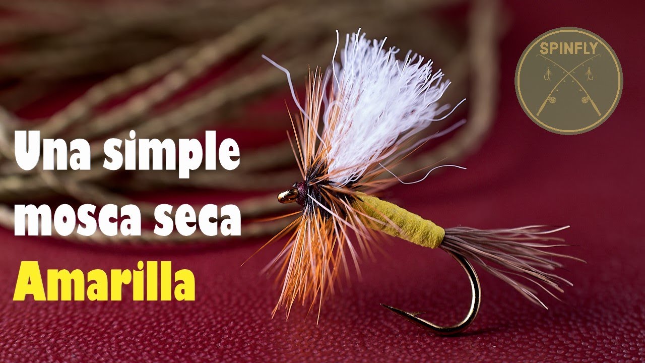 Una Simple Mosca Seca Amarilla | Atado de moscas, paso a paso.