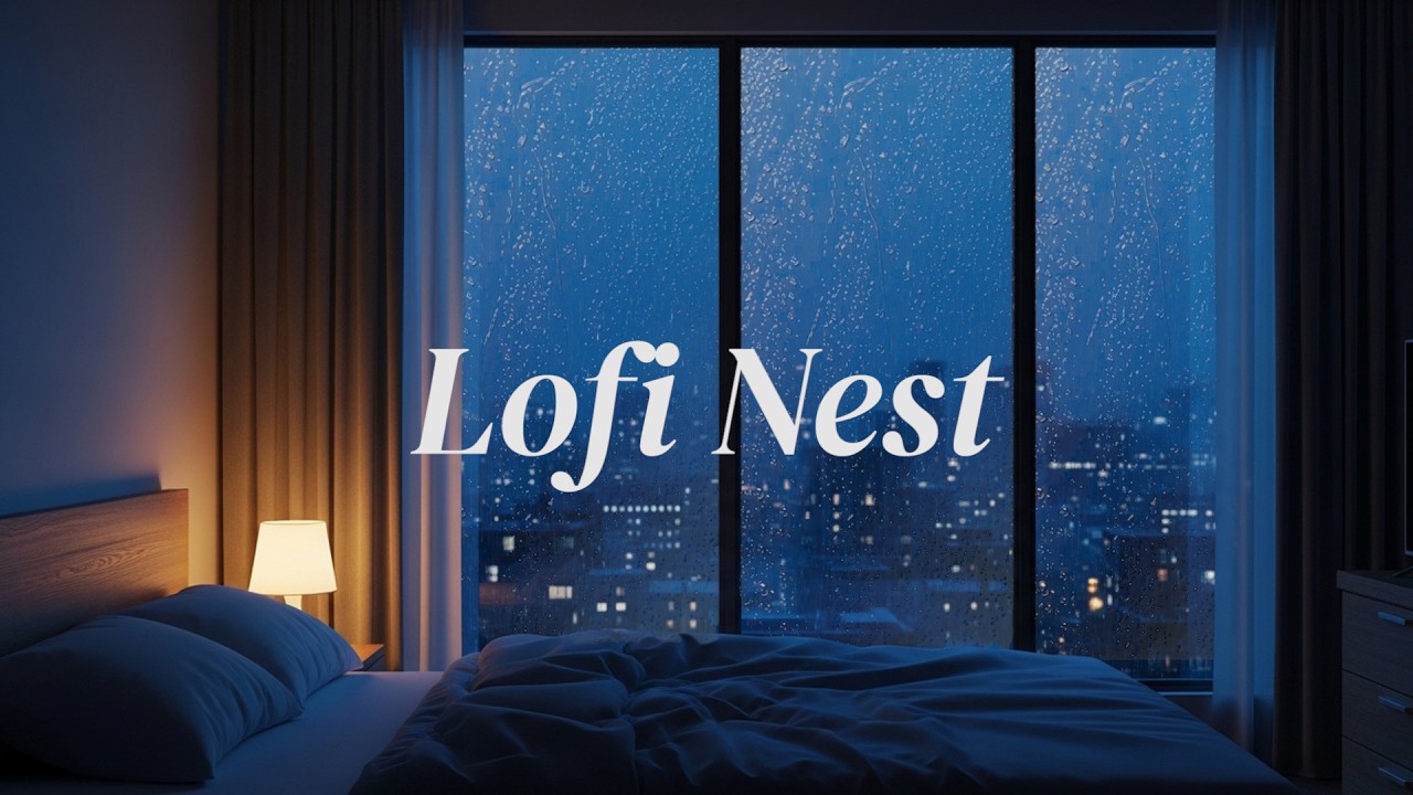 Heavy Rain on Window 🌧️ Relaxing Night City View for Sleep