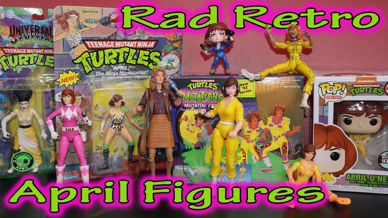 Retro TMNT April O'Neil Figures Showcase