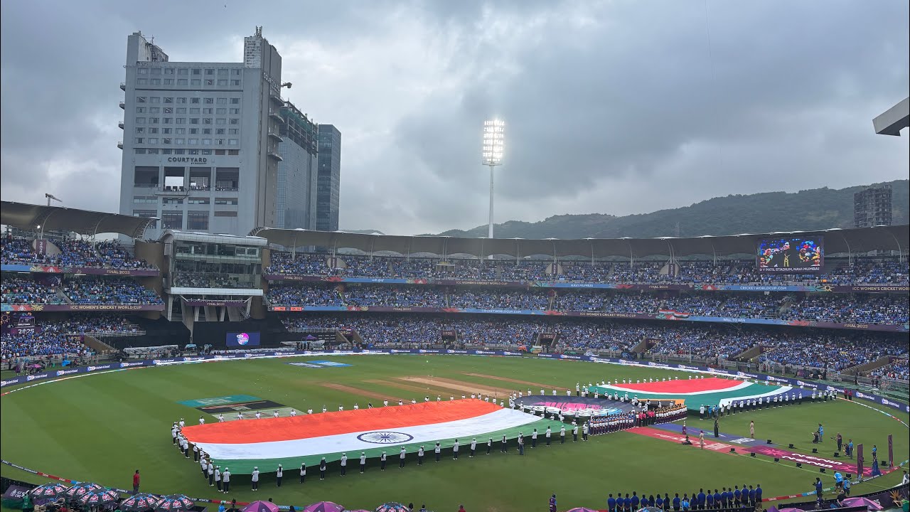 Indian National Anthem - Cricket Women’s World Cup Finals 2025 - Navi Mumbai - DY Patil Stadium
