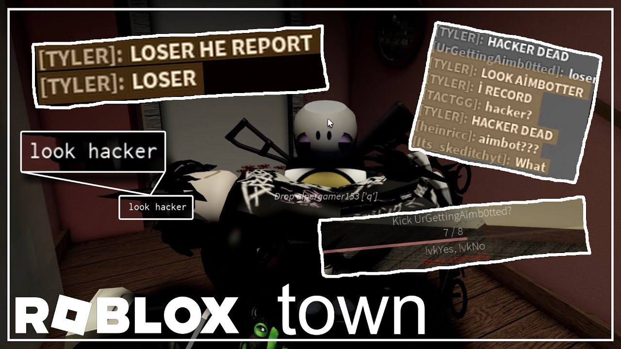 crying kids accuse me of hacking then the whole server turns on me | ROBLOX TOWN