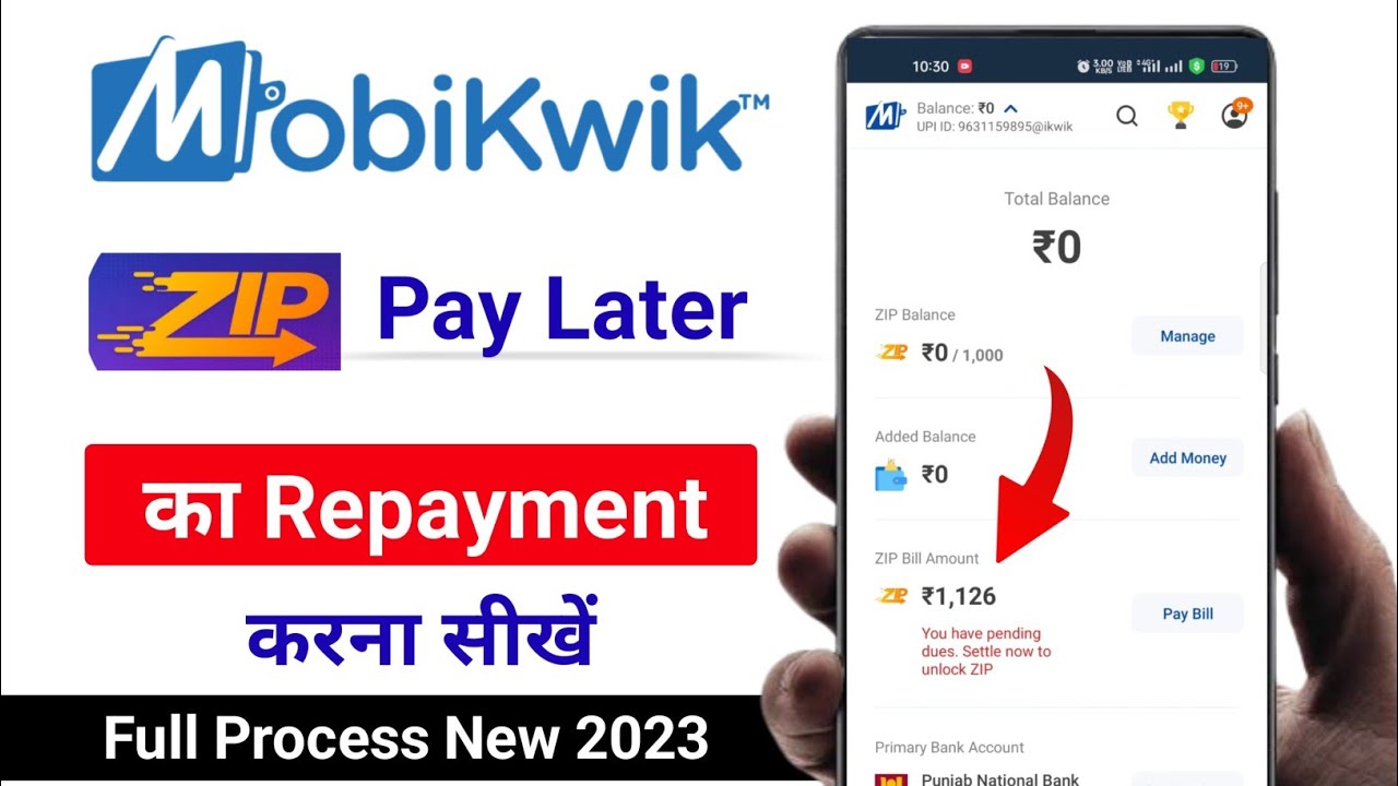 Mobikwik Zip Repayment Kaise Kare | Mobikwik zip payment kaise kare | Mobikwik zip repayment