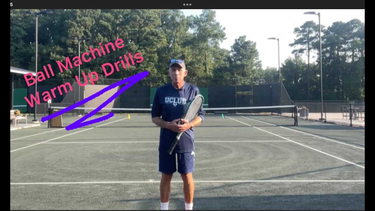 Tennis Ball Machine Warm Up Drills with John