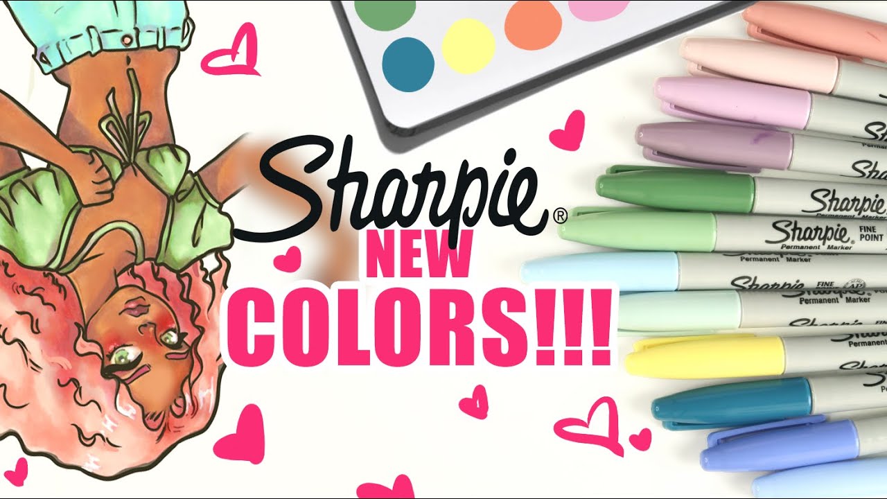 NEW SPECIAL EDITION SHARPIE COLORS!! making art with the Mystic Gem Color Markers