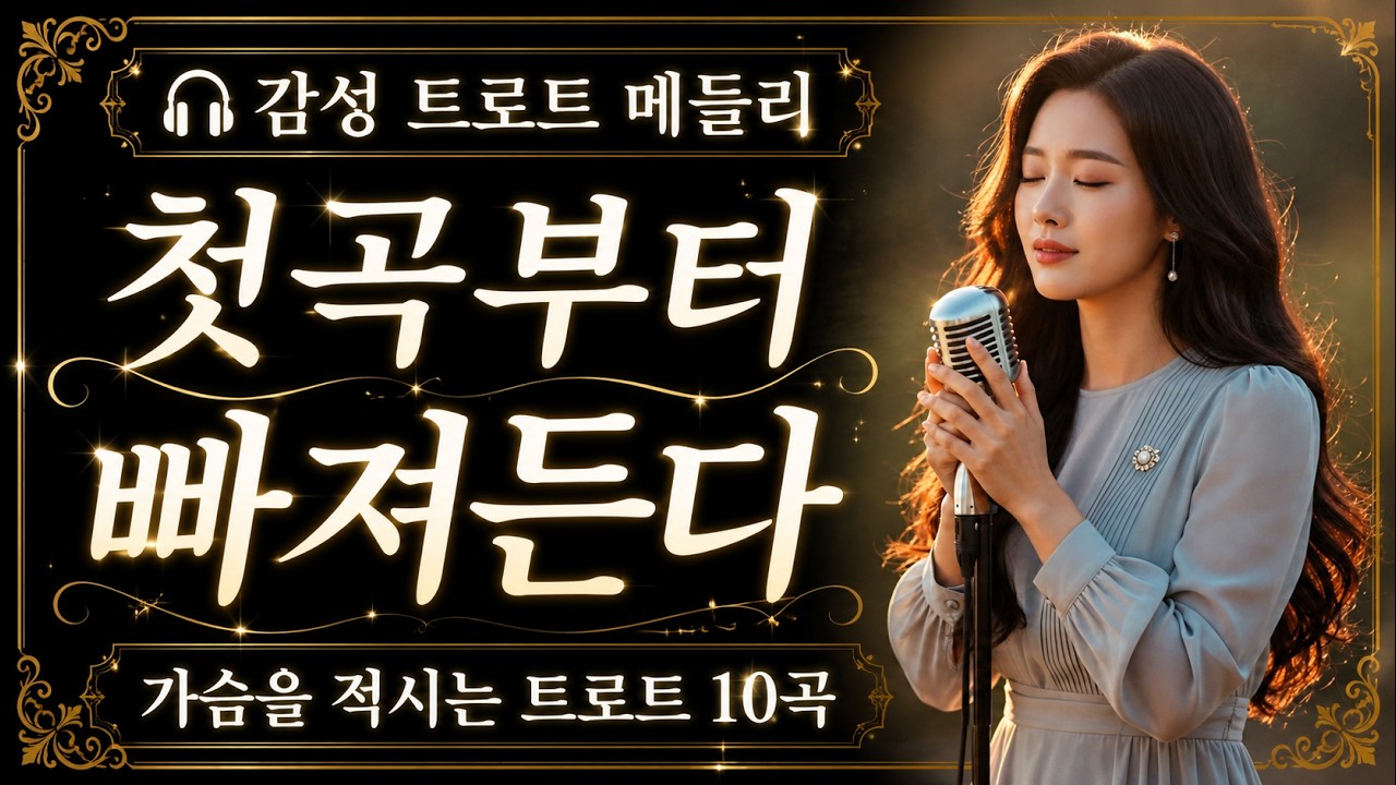 🍁 가을밤, 끝내 울게 되는 감성 트로트｜10곡 메들리
