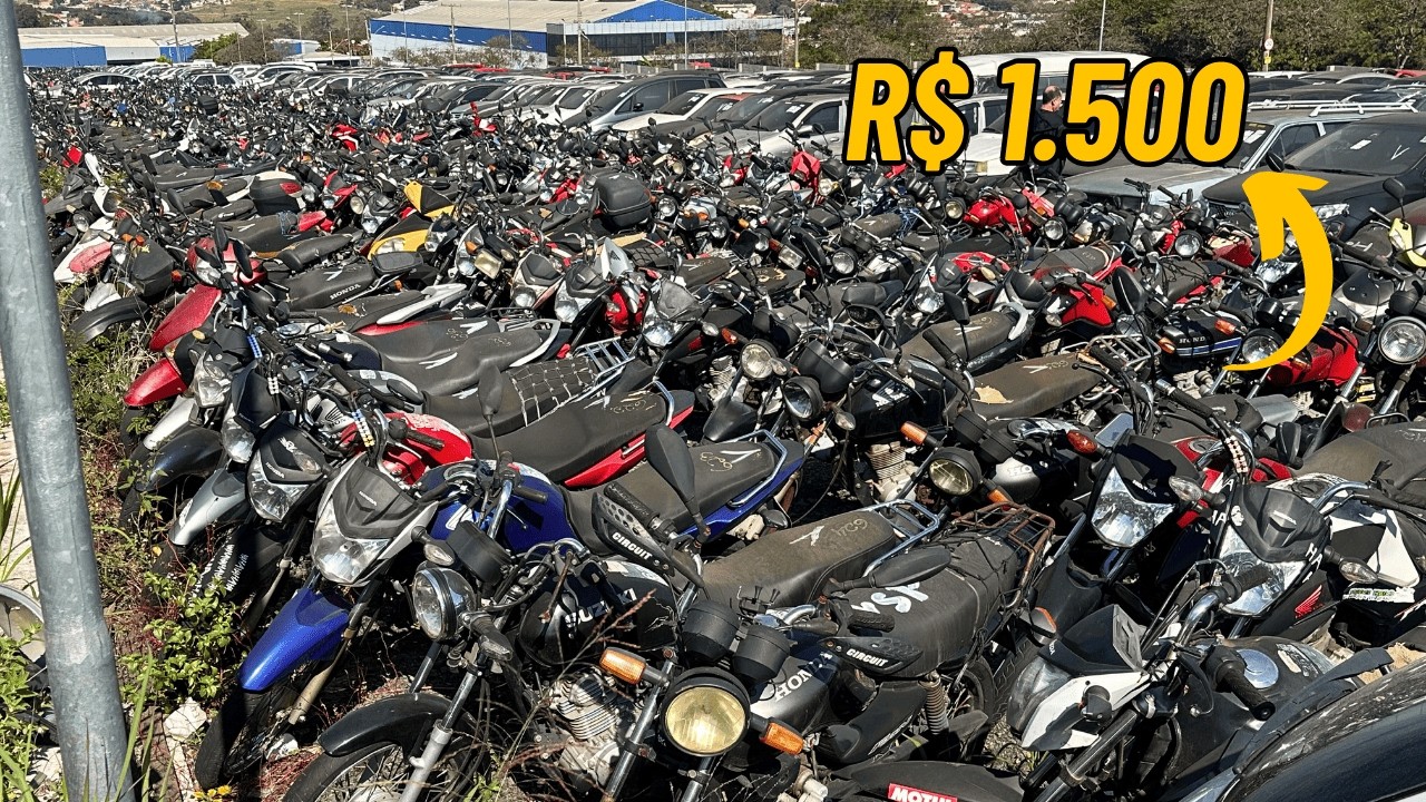 ESCOLHA SUA MOTO NO LEILÃO DO DER A PARTIR DE R$ 1.500
