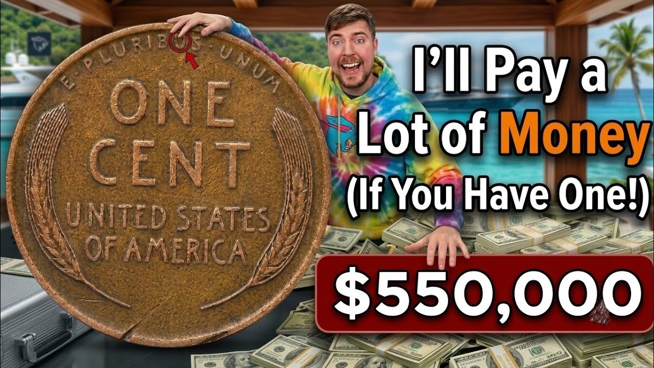 Wheat Penny Worth $550,000 Immediately? Rare One Cent Coins With Huge Market Value!