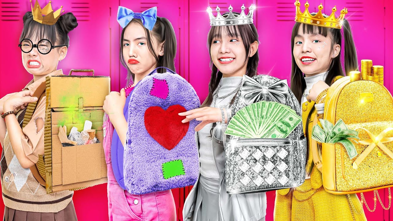 Miskin Vs Kaya Vs Giga Kaya Vs Siswa Normal Di Sekolah | Baby Doll Channel Indonesia