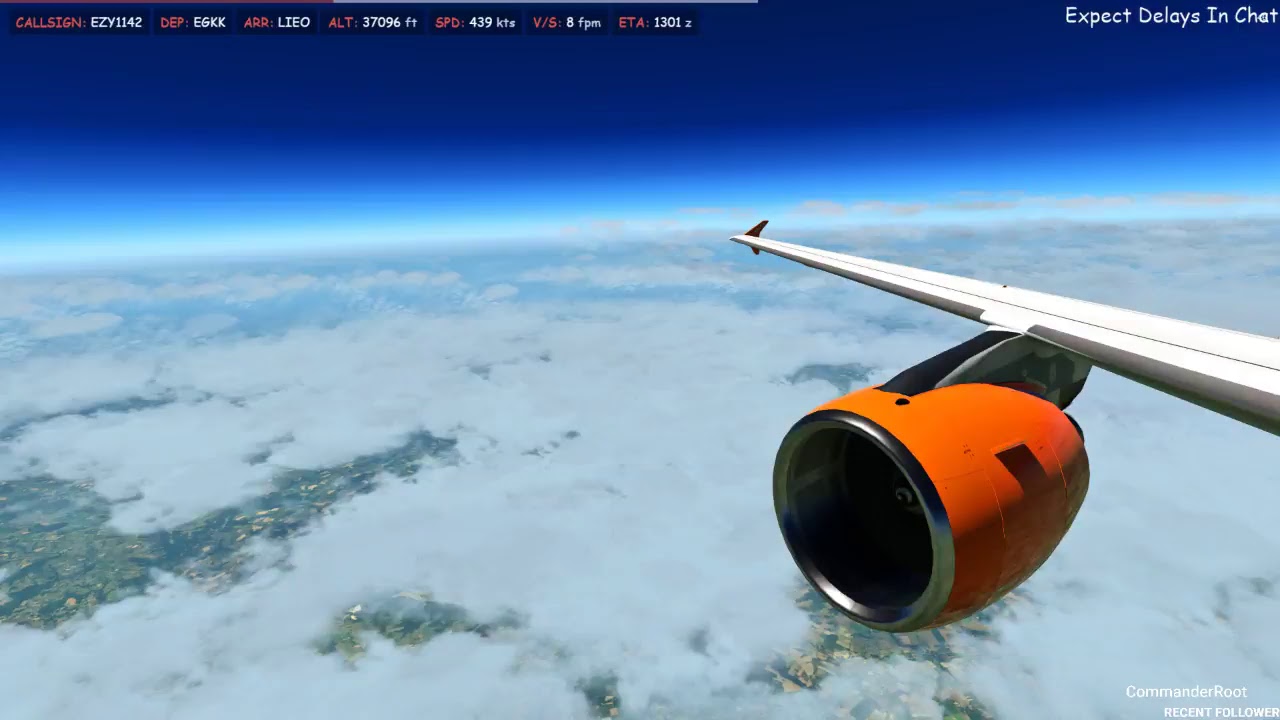 X-plane 11 | London Gatwick | EGKK ► Sardinia Olbia | LIEO | FlightFactor A320 | vEZY |