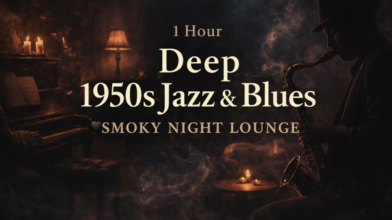 Smoky Deep Jazz & Blues – Late Night Bar Ambience (1 Hour)