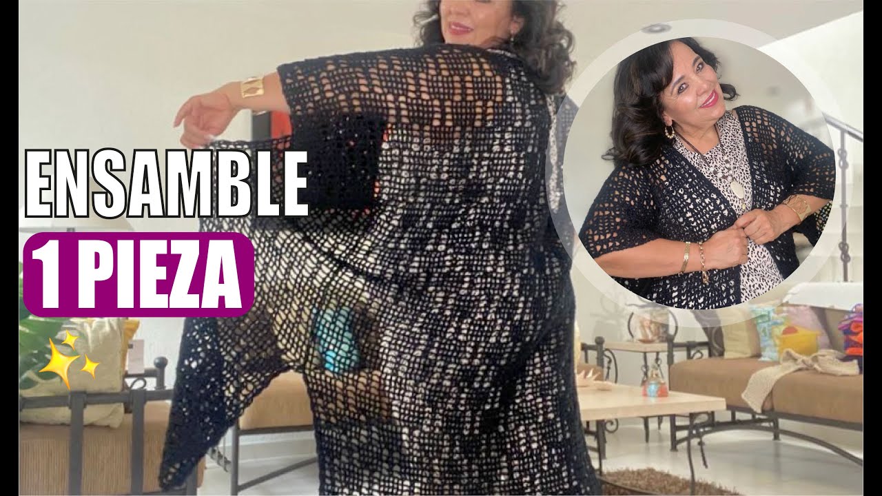 ​☘️​ Cómo TEJER EN GANCHO O CROCHET UN ENSAMBLE LARGO PARA EL CALOR | Yo Tejo con Laura Cepeda ​☘️​