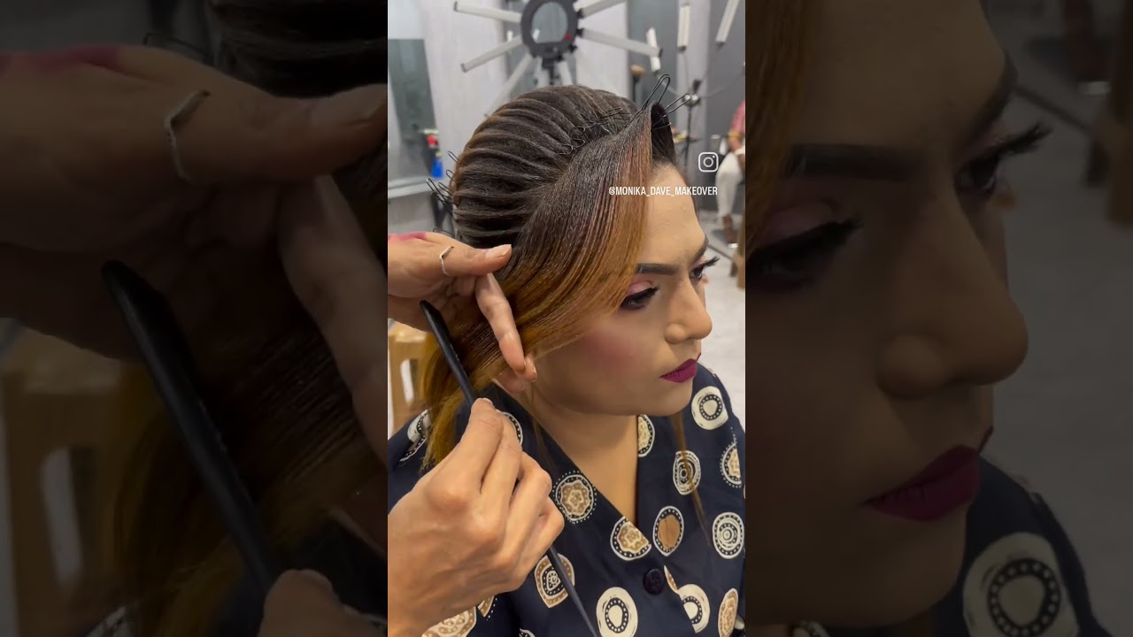 Girlie bridal studio & Academy # Monika Dave Makeover # Hairstyle - Makeup Class #