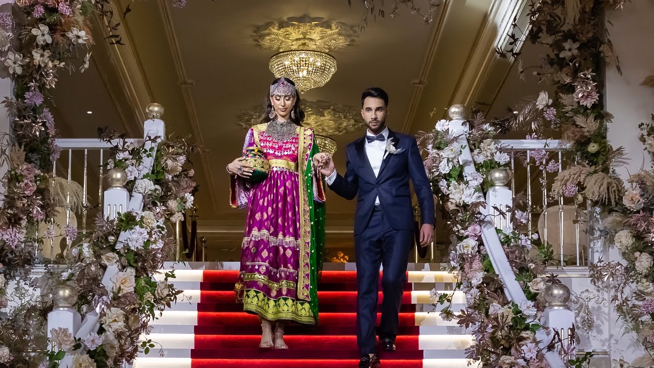 Beautiful  Afghan Wedding Entrance With Afghani Dress And Saxophone, 4K Resolution