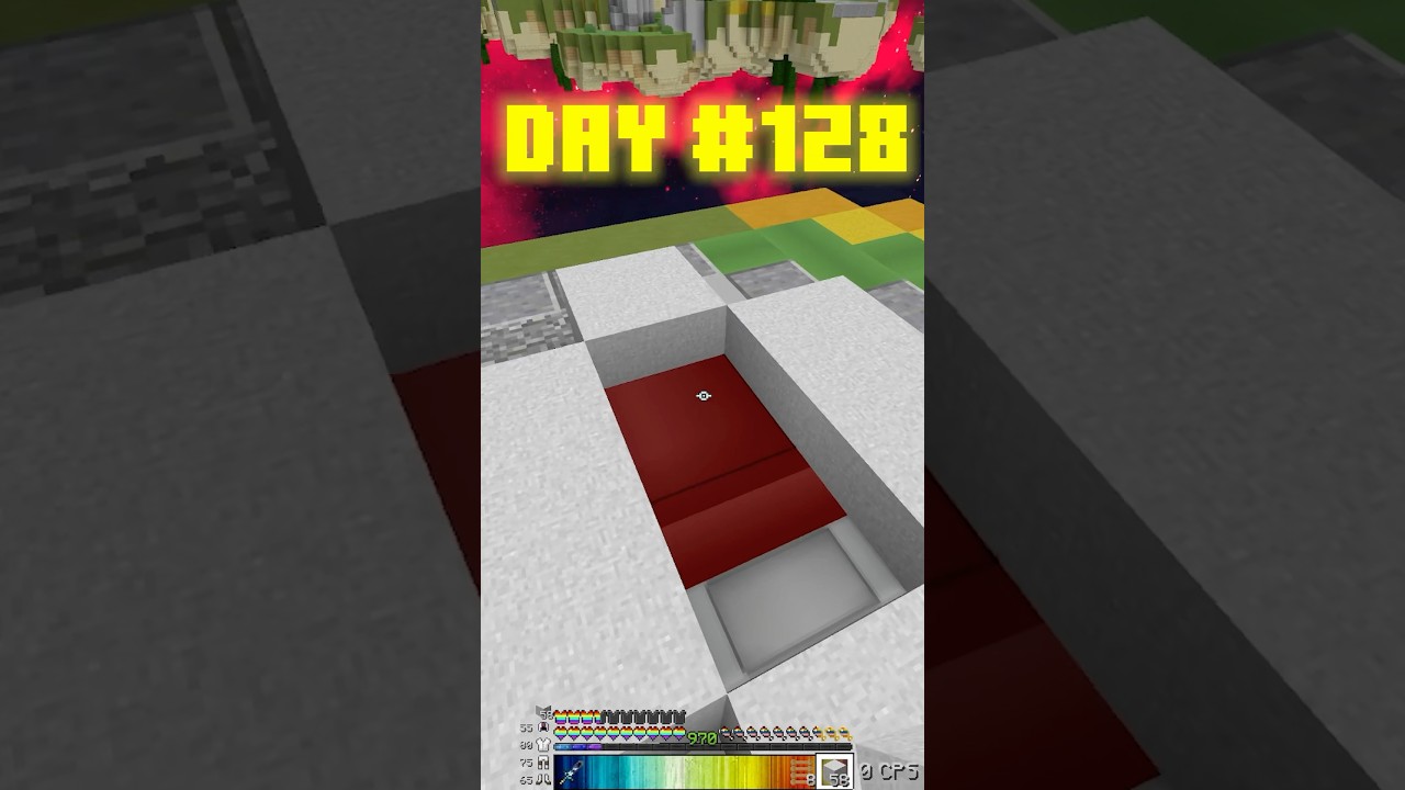 Day 128 of playing bedwars every day until I hit level 1000! #shorts #minecraft #bedwars #hypixel