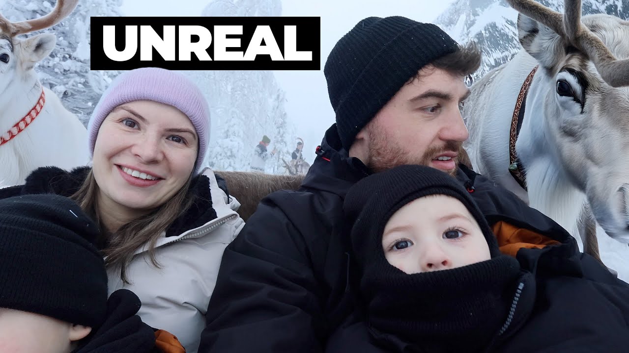 Magical day in Finland | Reindeer ride through the forest & Christmas Party