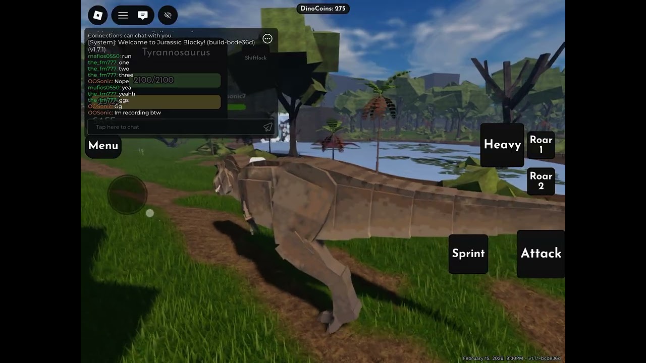 Playing Jurassic blocky and made a New friend 