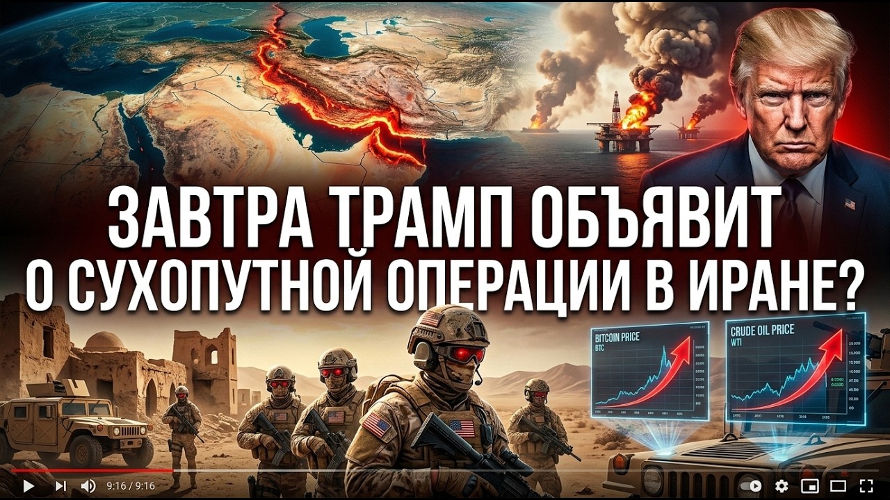 ЗАВТРА ТРАМП ОБЪЯВИТ О СУХОПУТНОЙ ОПЕРАЦИИ? Глобальные рынки на грани: от нефти до биткоина