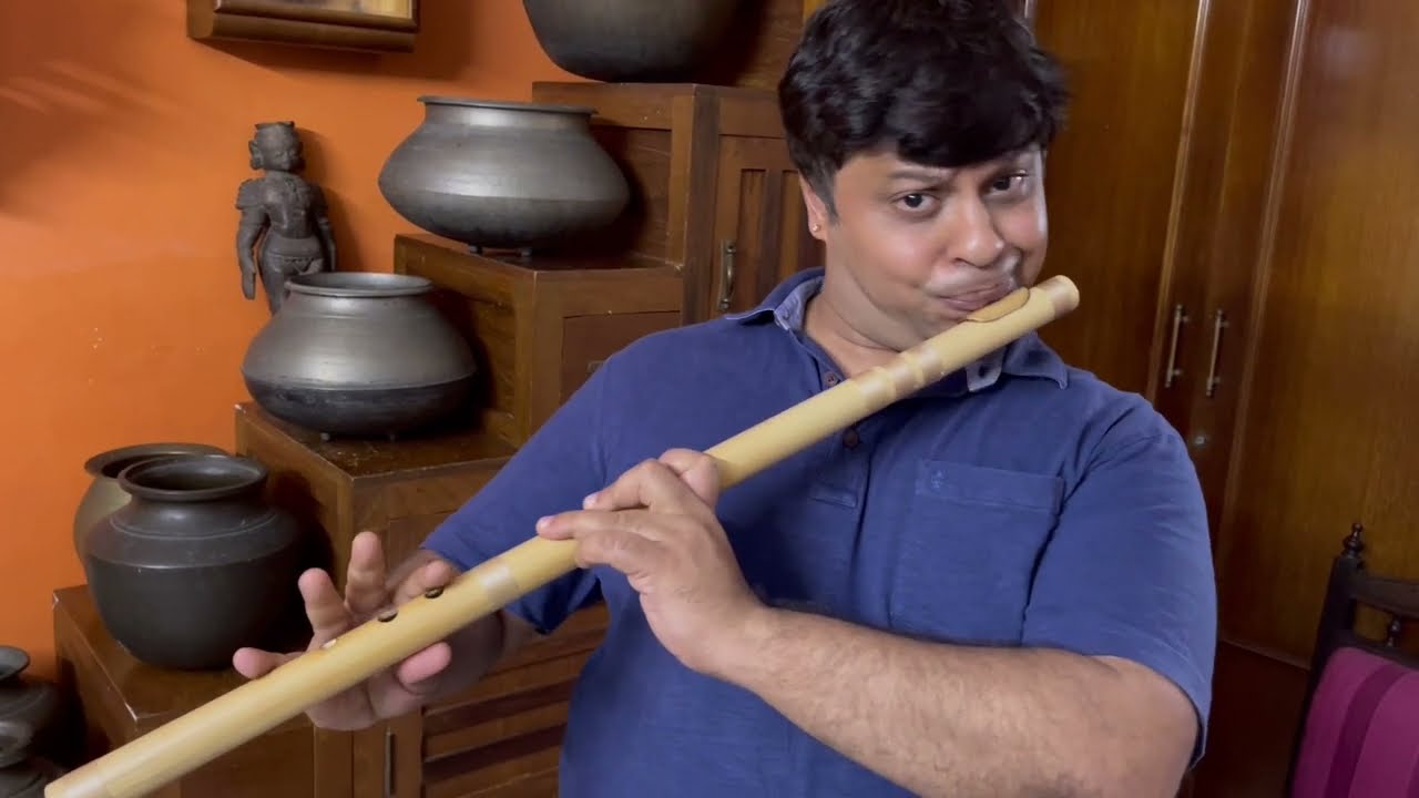 Super Easy to Play Super Bass Carnatic Bamboo Flutes : A brief demo by Shashank Subramanyam