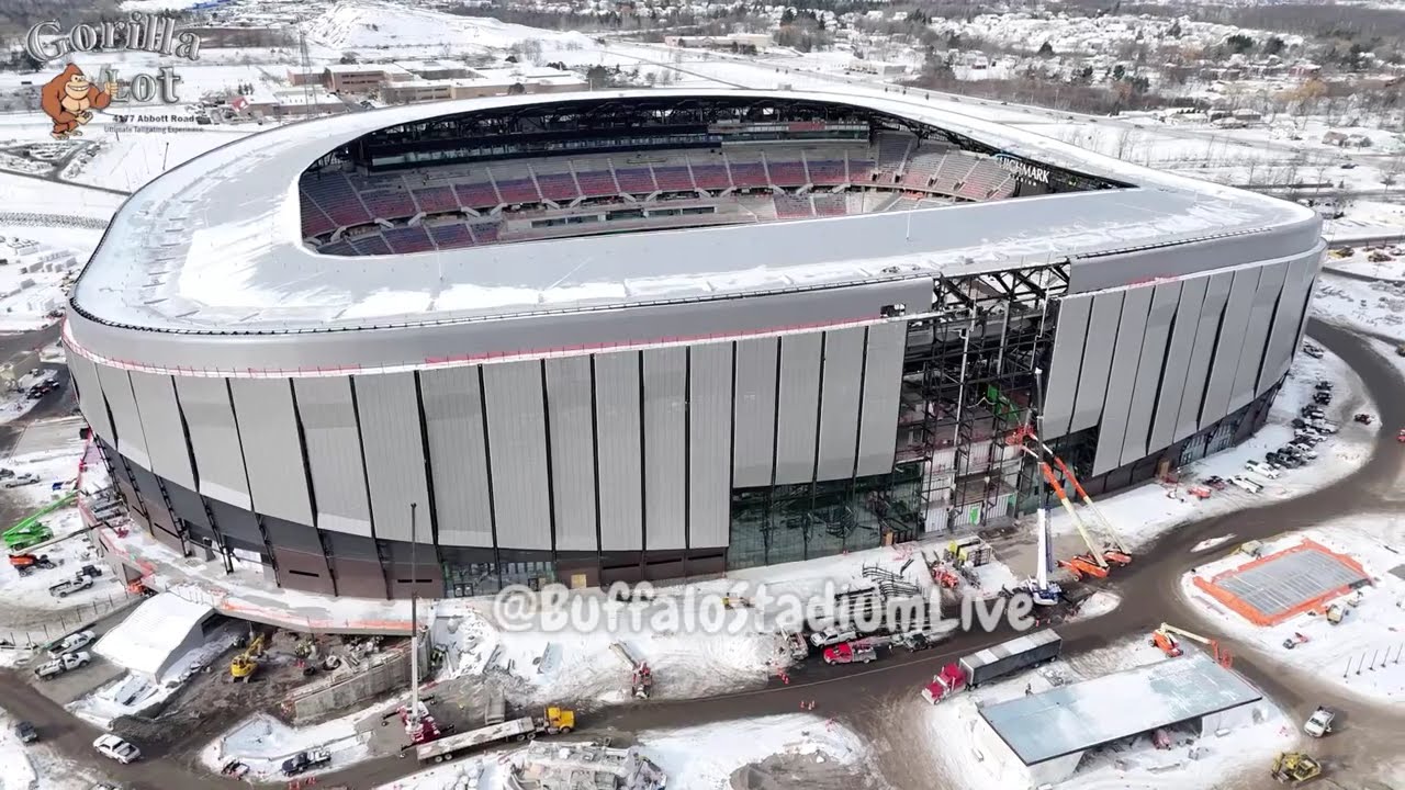 BUFFALO BILLS - HUGE New Scoreboard Installed! MASSIVE Progress at the New Buffalo Bills Stadium