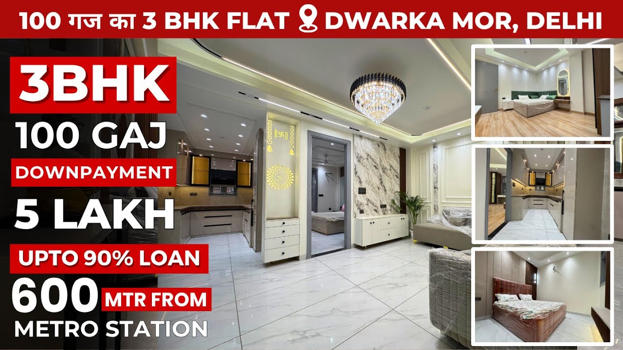 100 Gaj Spacious 3BHK Luxury Flat in Delhi | Property in Delhi | Sachdeva Homes | Near Metro Station