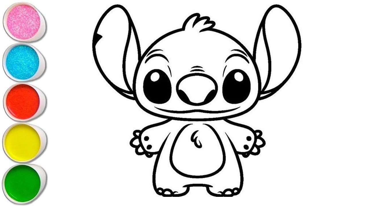 How To Draw STITCH  || STITCH Drawing Easy For Kids | Step by Step | Coloring Page 1M