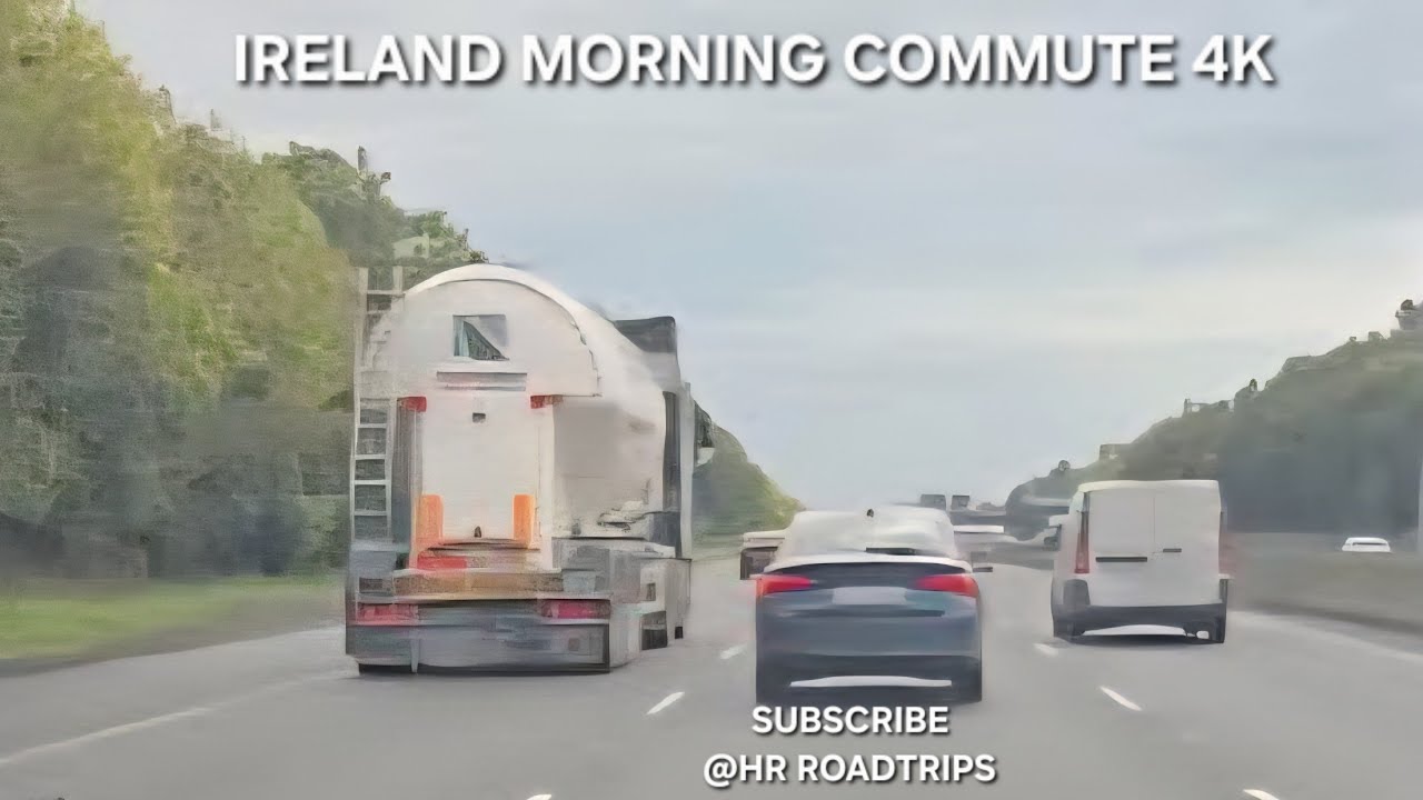 4K Morning Commute in Ireland on the Wet M9 Motorway | Camino al trabajo por la M9
