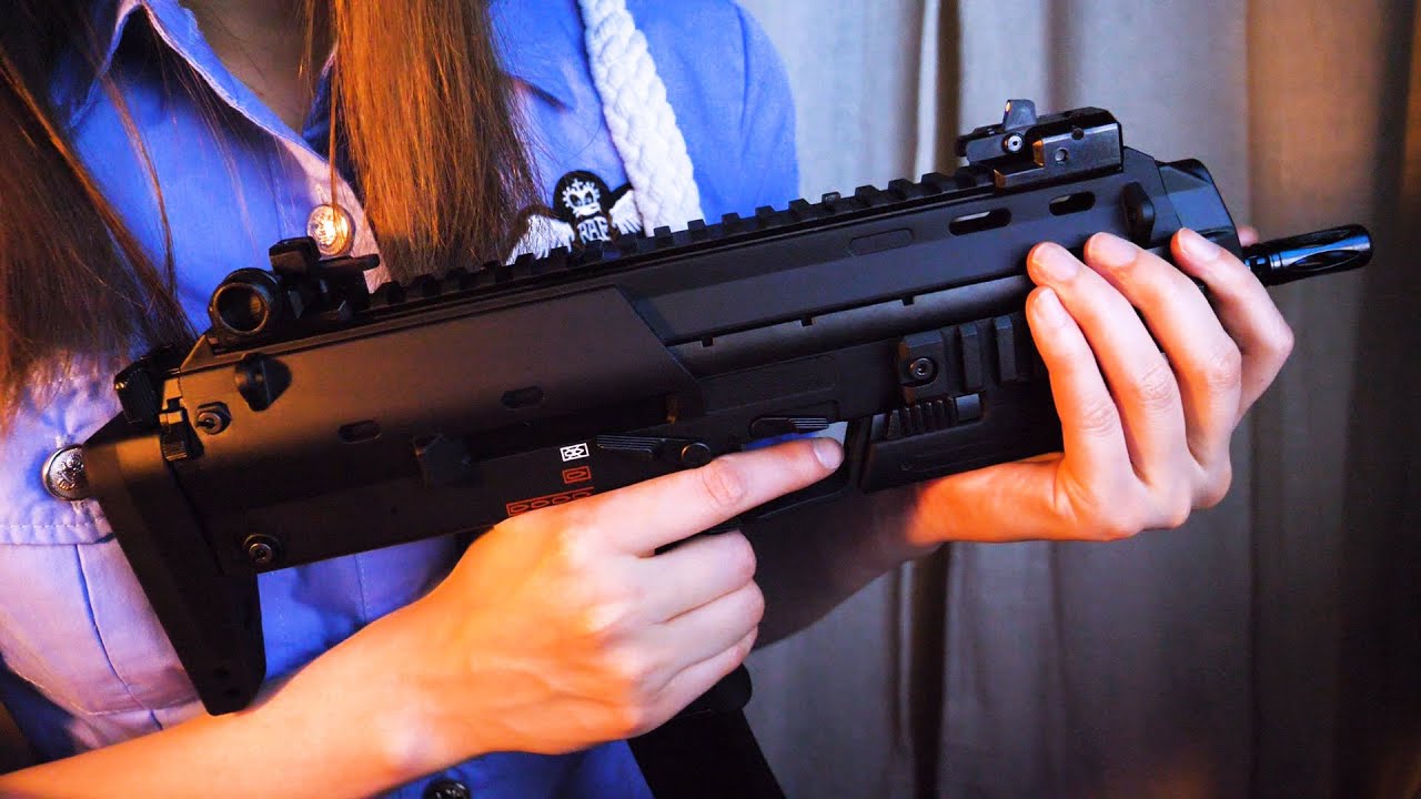 *ASMR*ガスガンコッキングレバー、マガジンセットの音 MP7A1 Sound*囁き声*