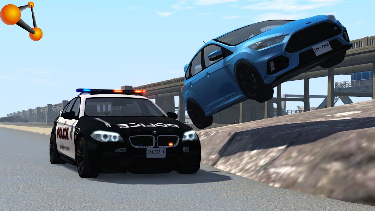 BeamNG.drive - High Speed Police Chases Take Down