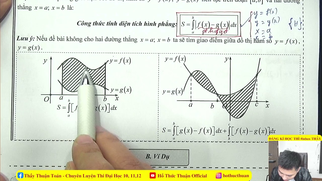 [LIVE VIP 2K5]- BÀI TOÁN 05: ỨNG DỤNG TÍCH PHÂN TÍNH DIỆN TÍCH HÌNH PHẲNG