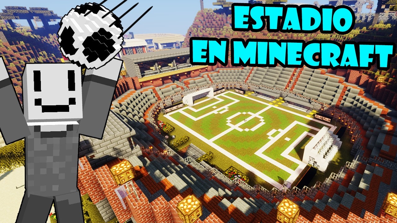 CONSTRUÍ un ESTADIO de FUTBOL en MINECRAFT (Sandy Ville) ⚽️