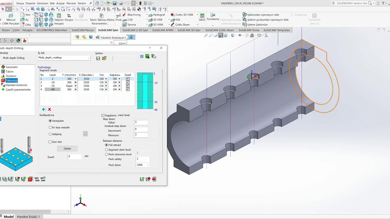 Multi Depth Drill   Kademeli Delik Delme