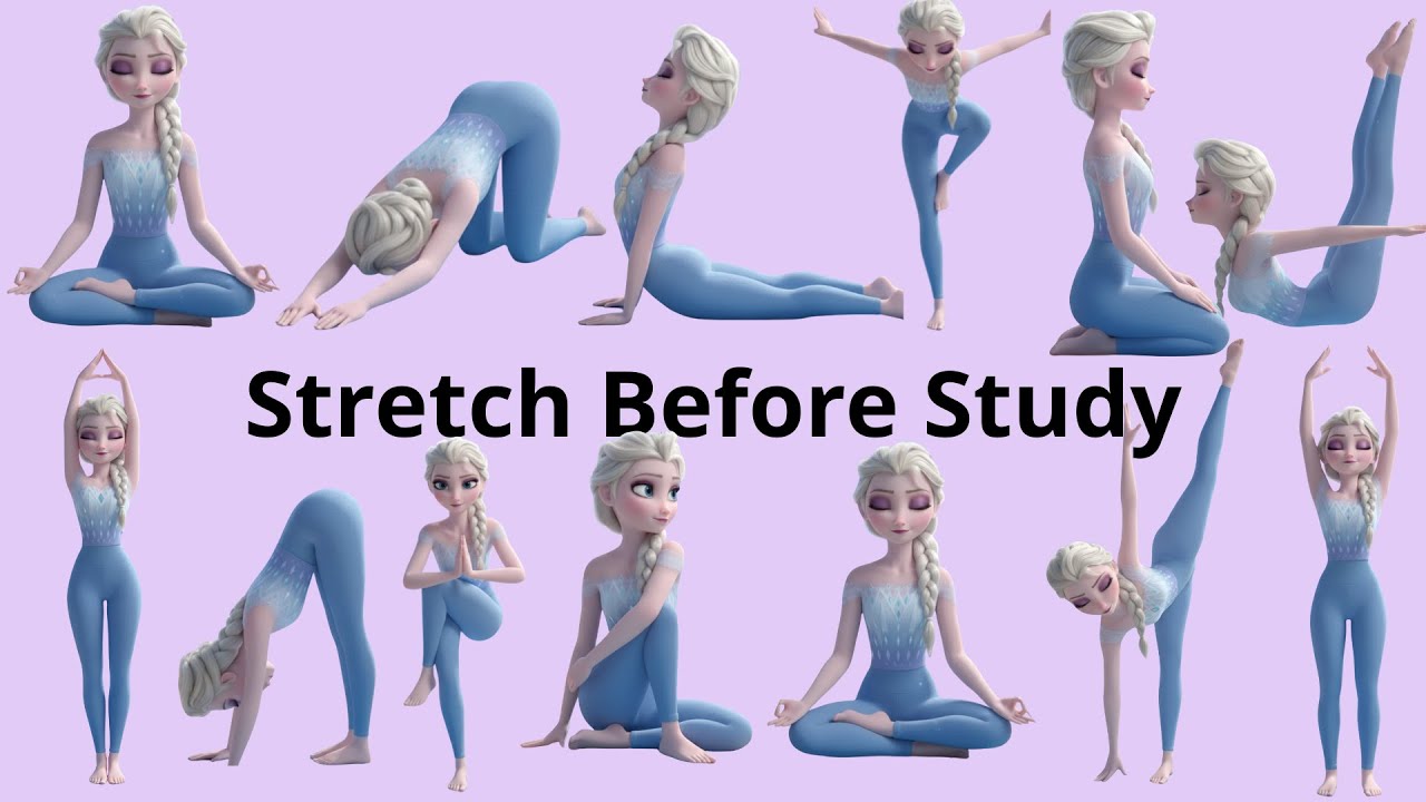 Stretch Before Study with Elsa | Calm Mind Yoga for Kids & Parents
