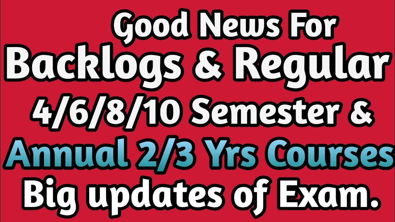 Good News For Backlog & Regular Students #sppu, #universityexam,