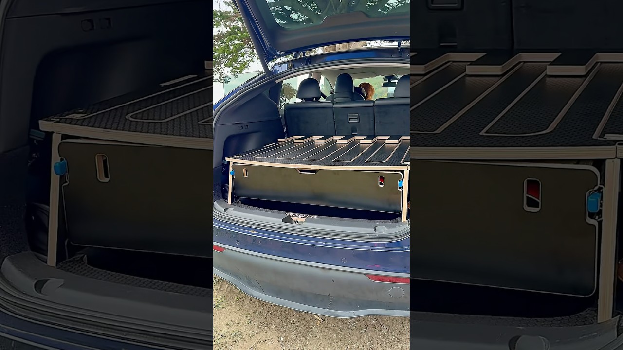 Car Camping Platform: Sleep & Storage for Weekend Trips #teraglide #carcamping #teslacamping
