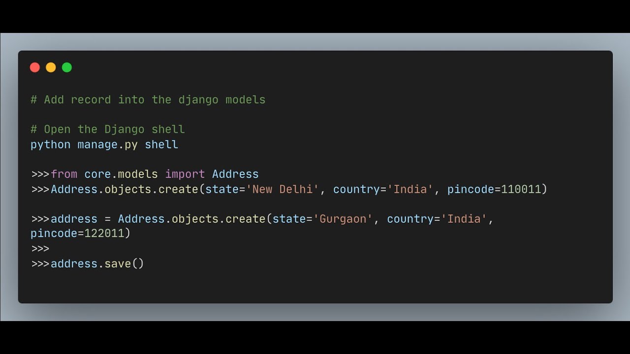 Add record in Django model | Python