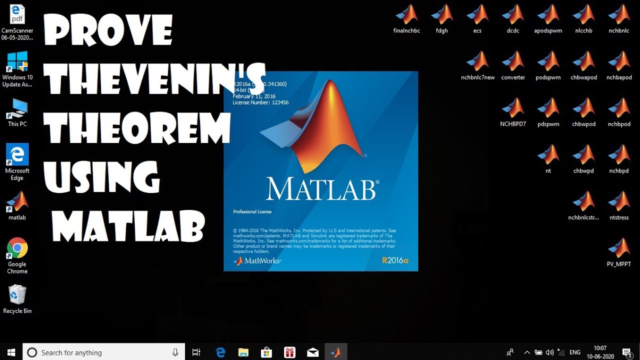 Prove Thevenin's theorem using Matlab software